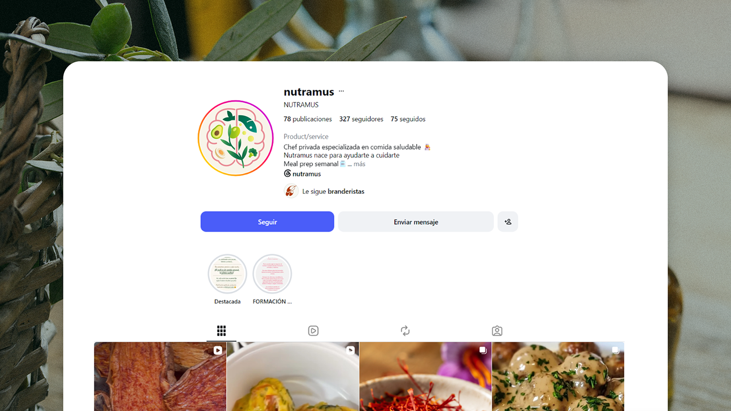 Diseño del logotipo de Nutramus