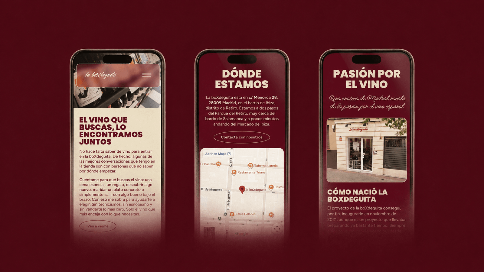 Espacio físico de la enoteca La boXdeguita